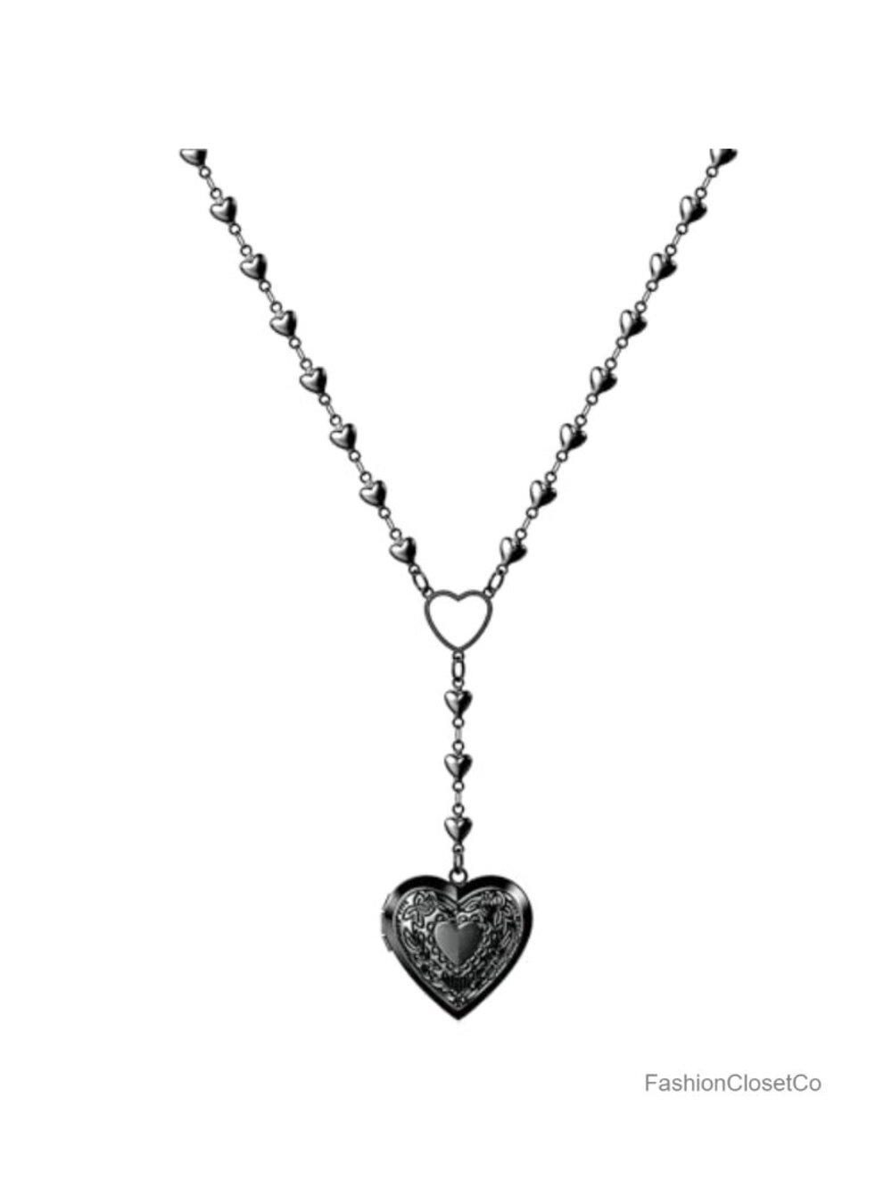 Personalized Heart Locket Necklace for Women Stainless Steel Photo